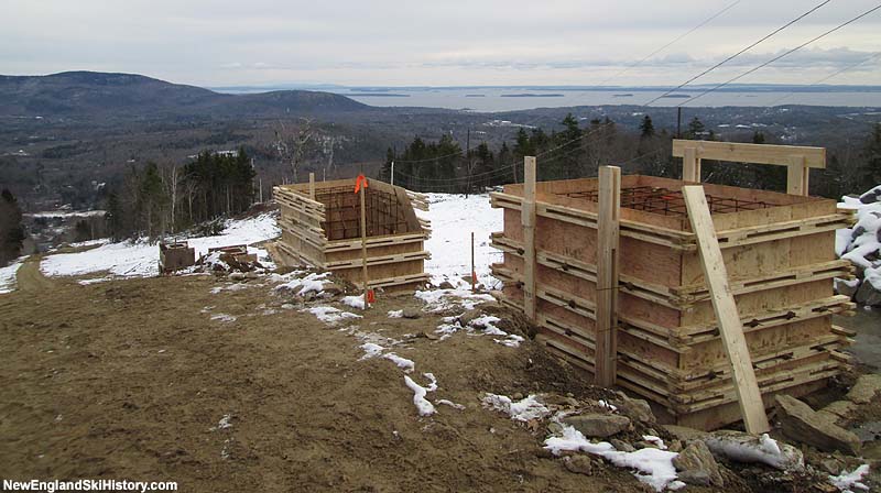 Upper footing forms awaiting concrete (November 2014)