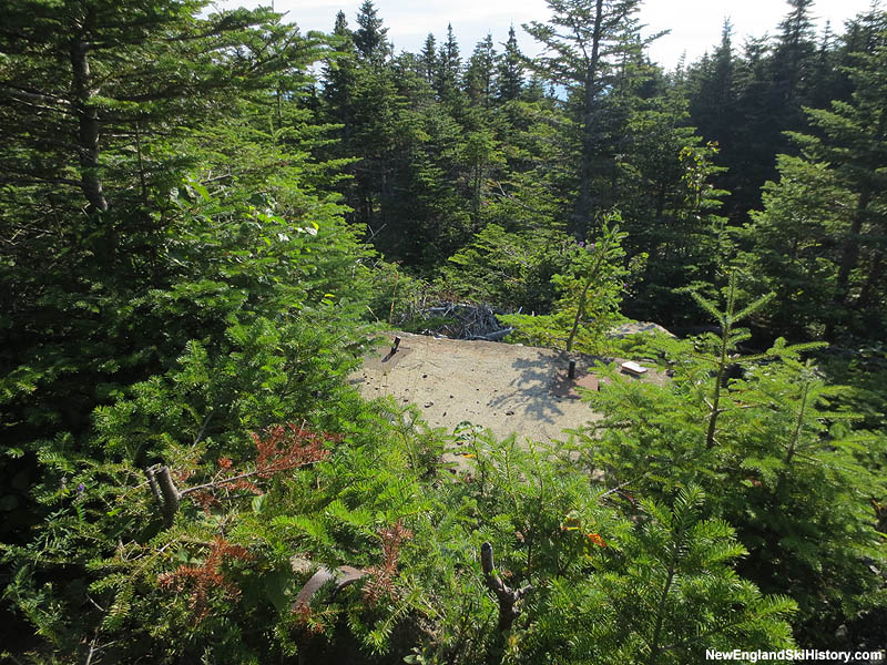 Top terminal area footings from the Enchanted Mountain Double Chair in 2013