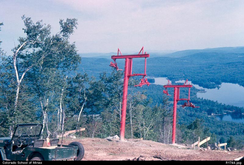 Construction of the East Slope T-Bar in 1962