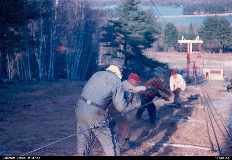 Construction of the East Slope T-Bar in 1962