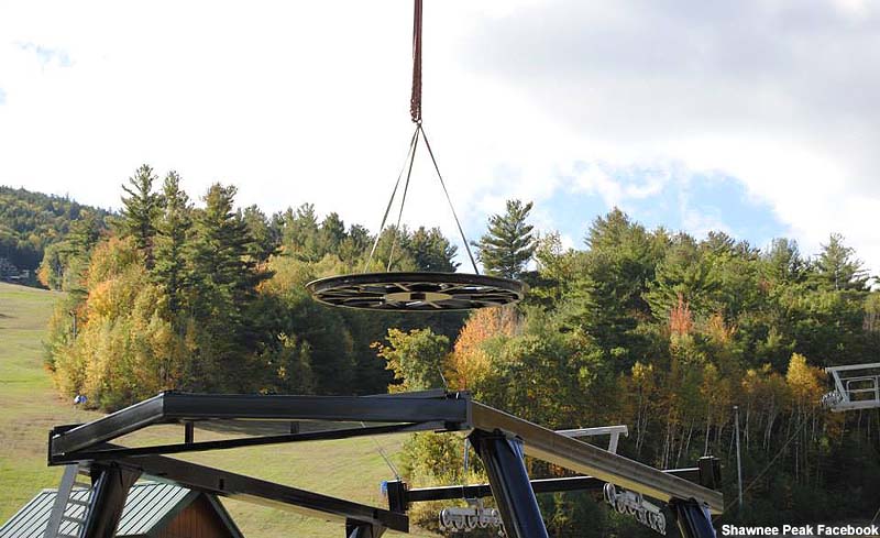 Bottom bullwheel installation (fall 2014)