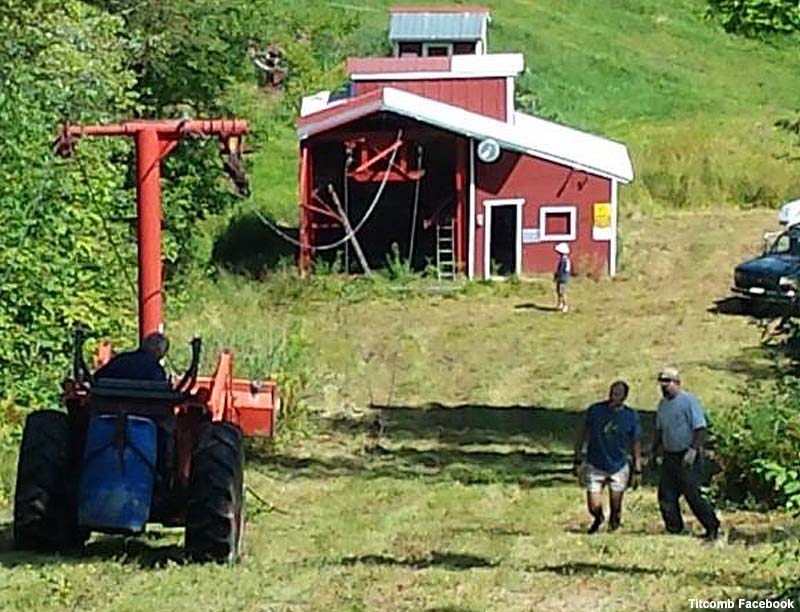 Installation of a new cable on the #2 T-Bar in 2013