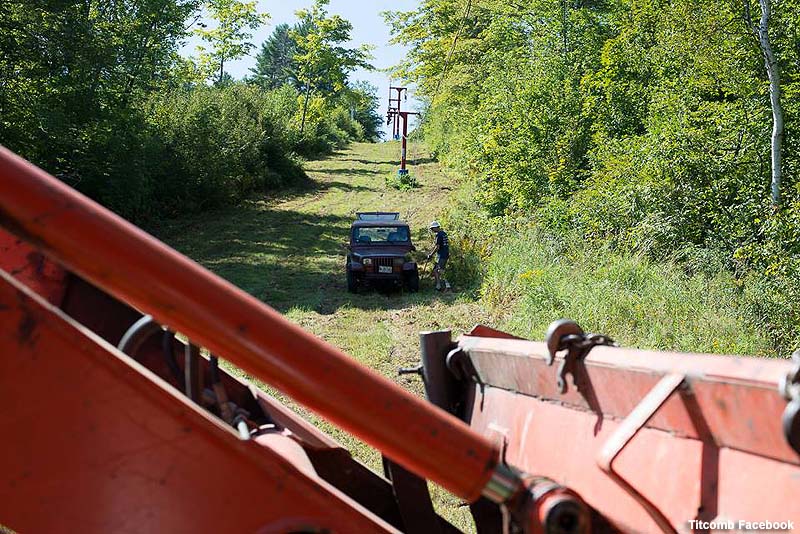 Installation of a new cable on the #2 T-Bar in 2013