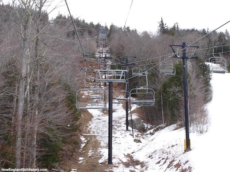 The Flying Yankee Express Quad under the Summit Triple in 2006