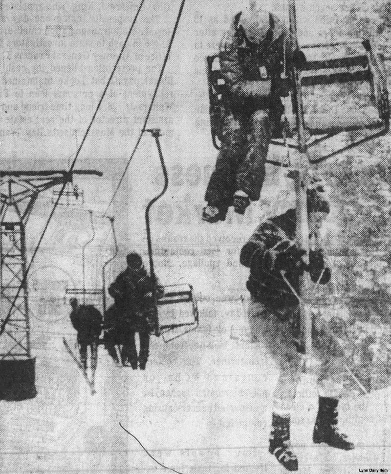 Evacuation after a lift incident (January 1982)
