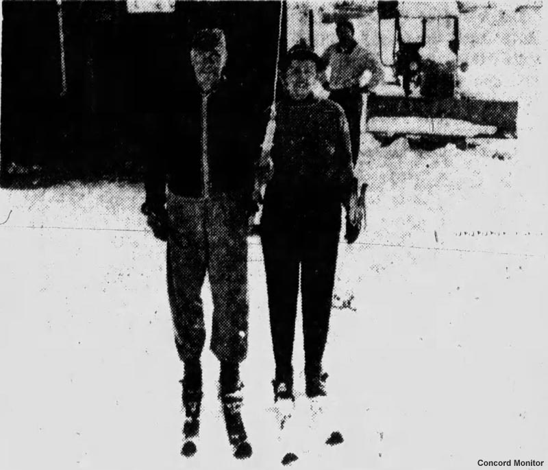 The Whitneys riding the new T-Bar circa January 1961