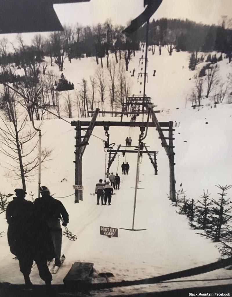 Looking uphill from the bottom terminal