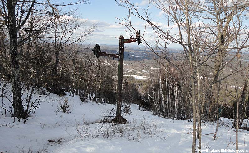 The remains of the Summit T-Bar in 2013