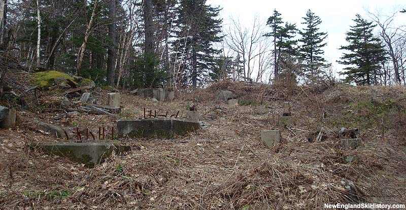 Footings from the top of the double chair in 2008