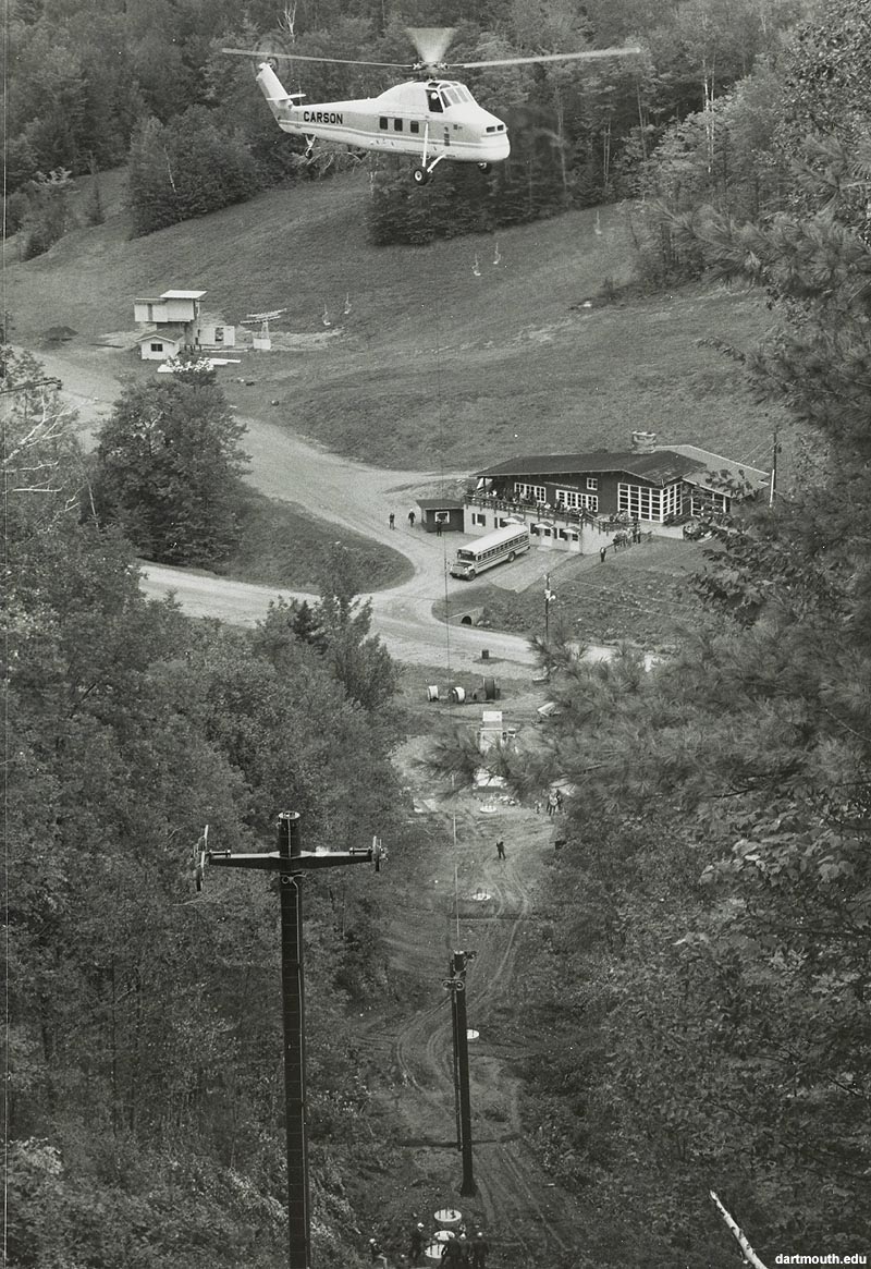Tower installation with helicopter (1977)