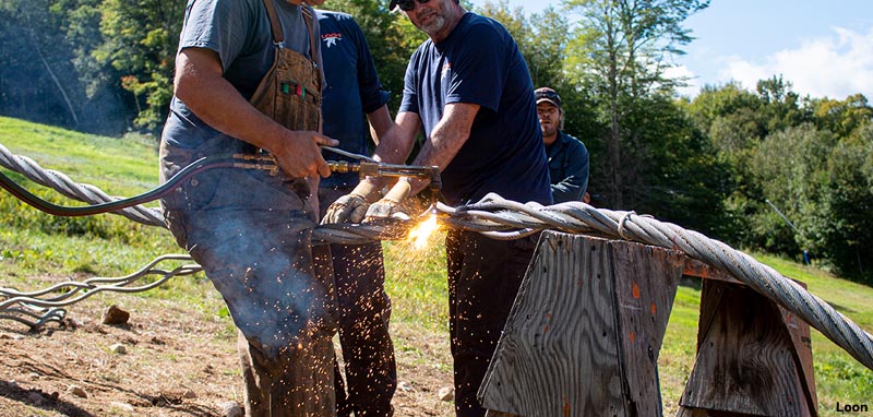Splicing the haul rope (September 2021)