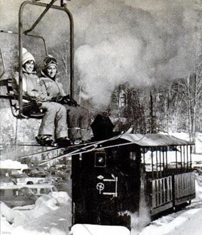 The lift line circa the 1970s
