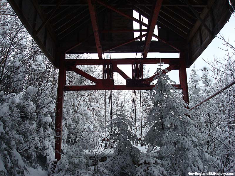 The old Mittersill Double Chair top terminal February 2008