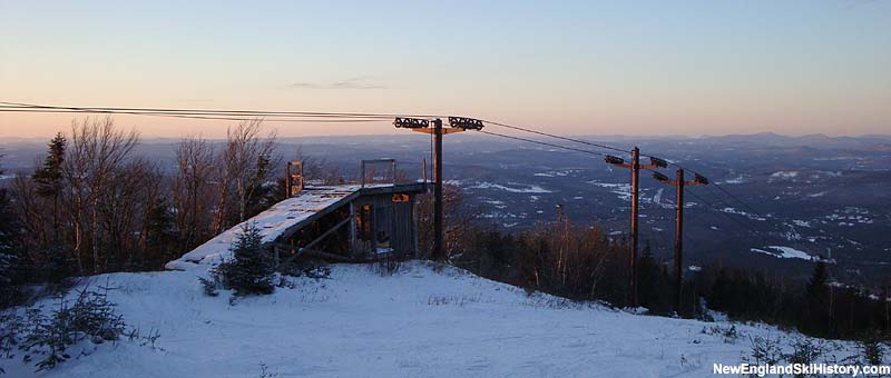 The old Mittersill Double Chair top terminal in January 2009