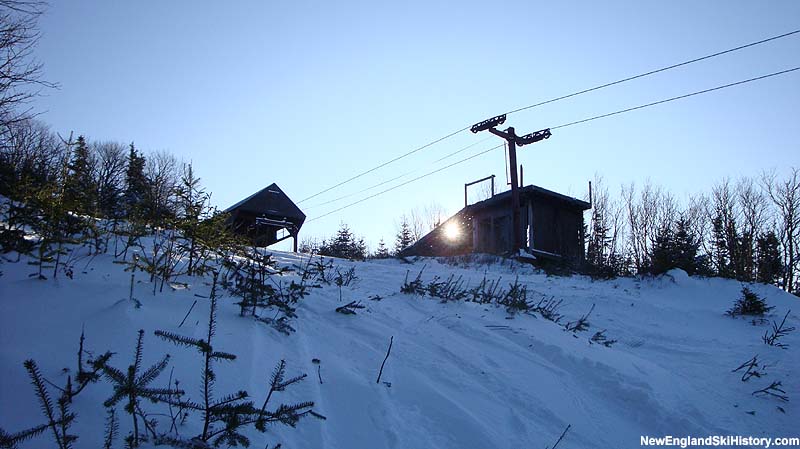 The old Mittersill Double Chair top terminal in January 2009
