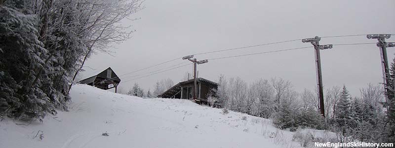 The old Mittersill Double Chair top terminal in December 2009