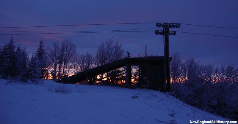 The old Mittersill Double Chair top terminal in December 2009