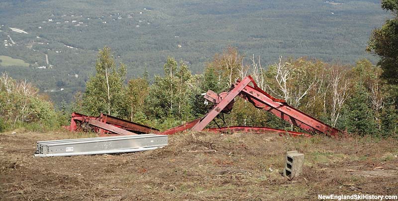 The old Mittersill Double Chair top terminal in September 2010