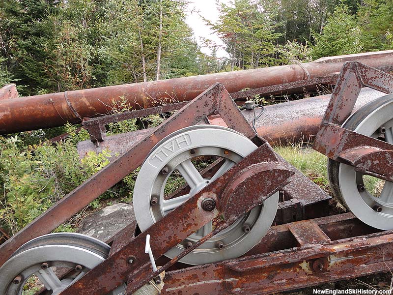 An old Mittersill Double Chair tower in September 2010