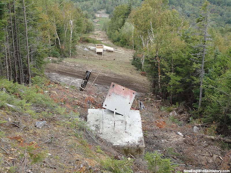 An old Mittersill Double Chair tower in September 2010