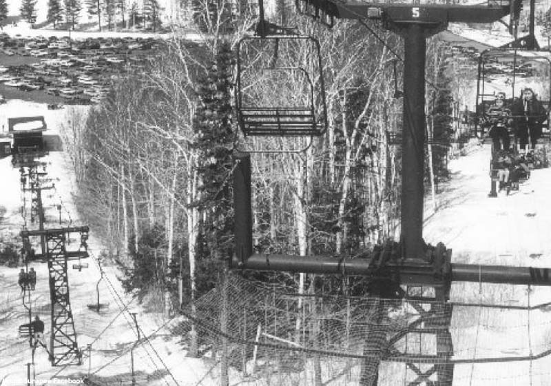 The North Peak Double (bottom) and Summit Double (top) circa the 1960s