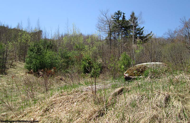 Remains of the bottom terminal of the double chairlift (2014)