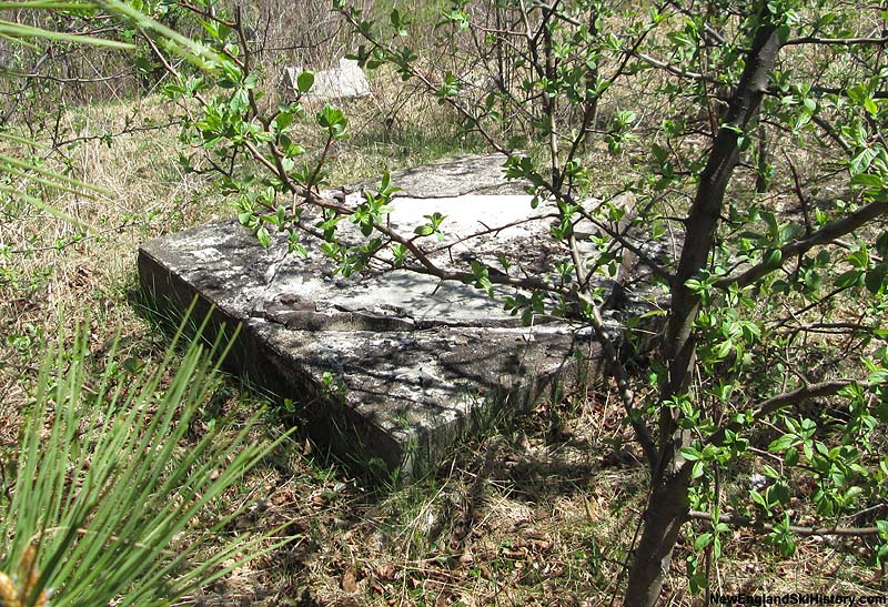 A lower double chairlift tower footing (2014)