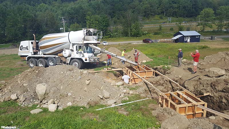 Pouring of concrete (August 2017)