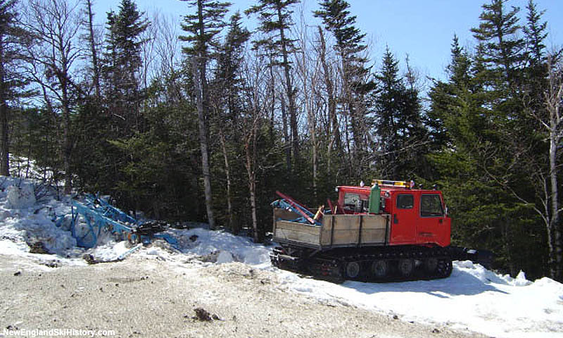 The removal of a gondola tower in 2004