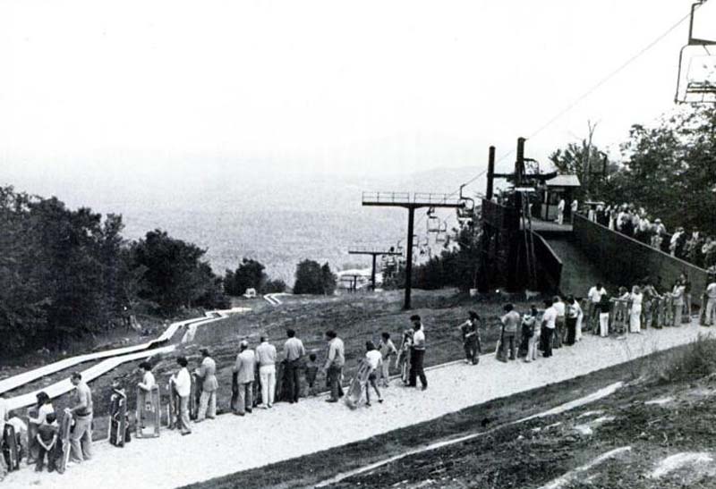 The Sun Chairlift in the 1970s prior to the installation of the Alpine Chairlift