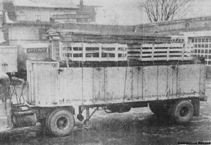 Arrival of the lift (December 1955)