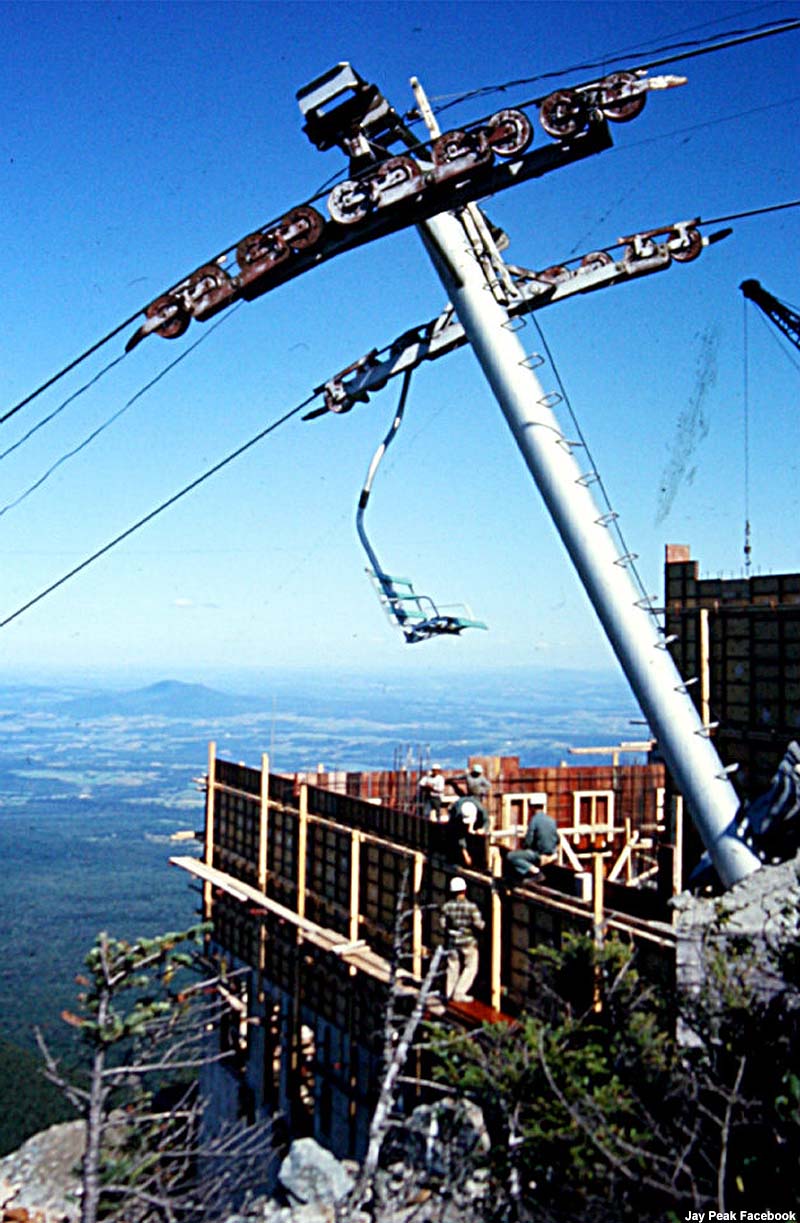 Aerial Tram construction circa 1966