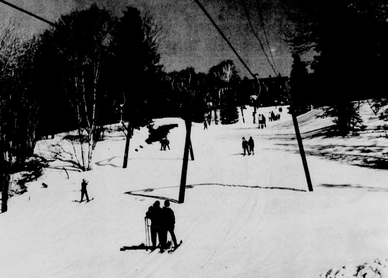 The lift line (left) circa 1963