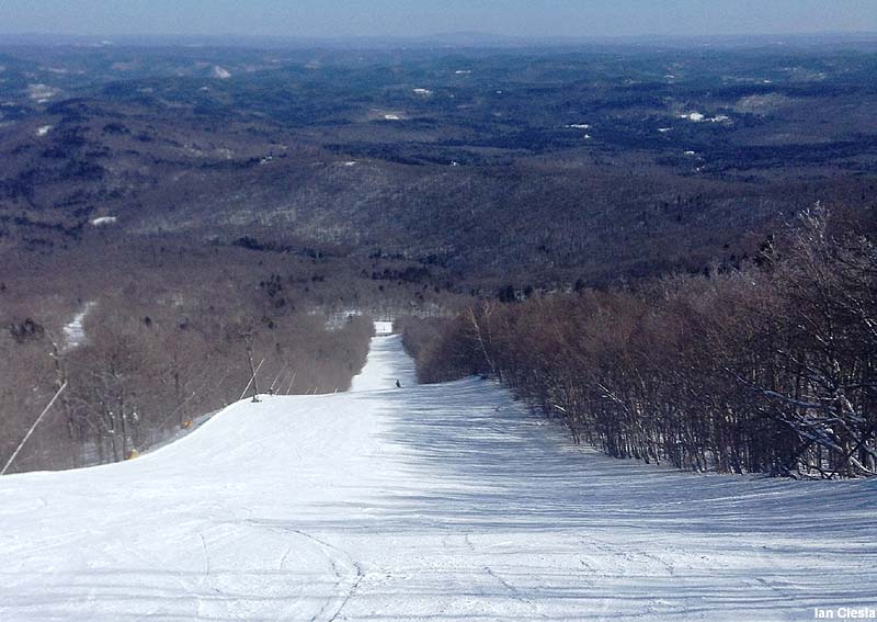 The former Kidderbrook Quad lift line in 2014