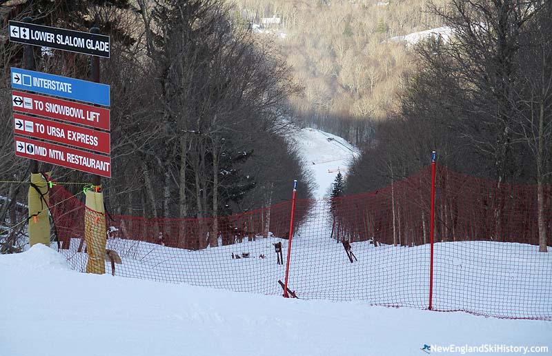 The former lift line (January 2019)