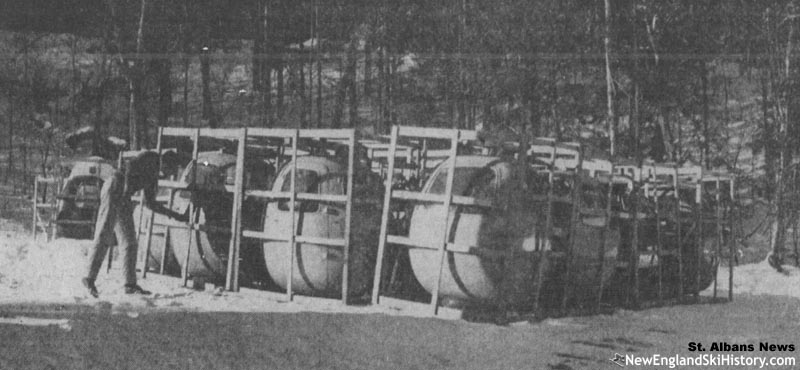 Cabins arrive (1958)