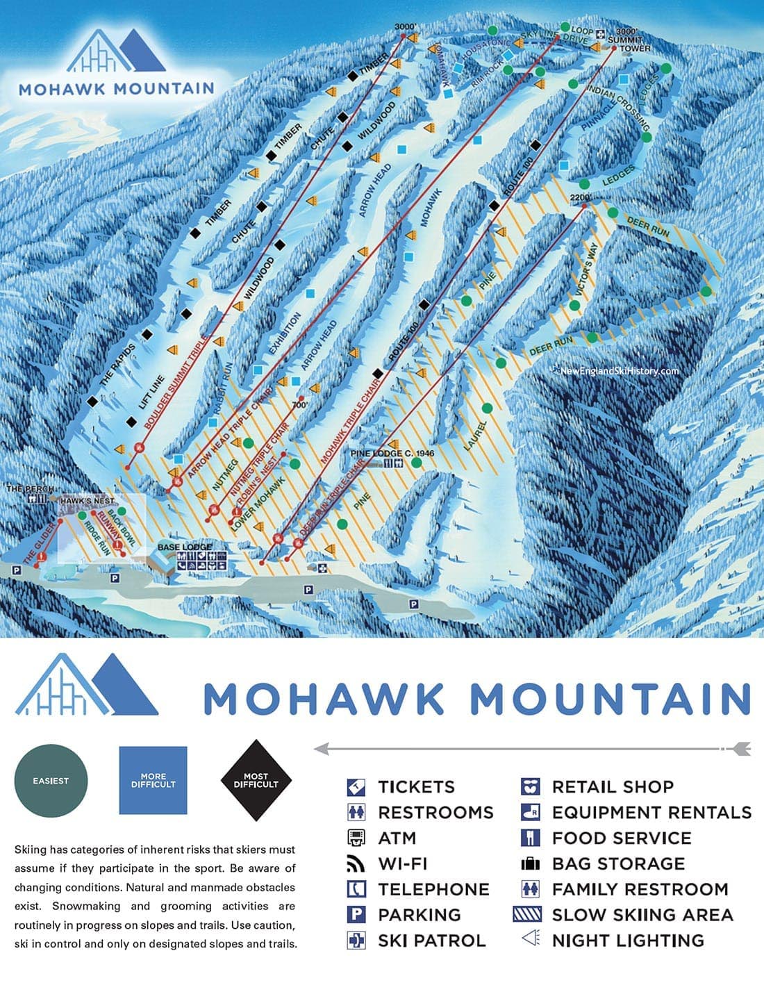 2018-19 Mohawk Mountain Trail Map
