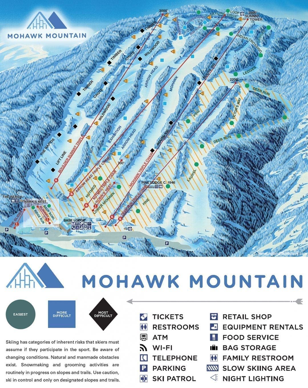 2020-21 Mohawk Mountain Trail Map