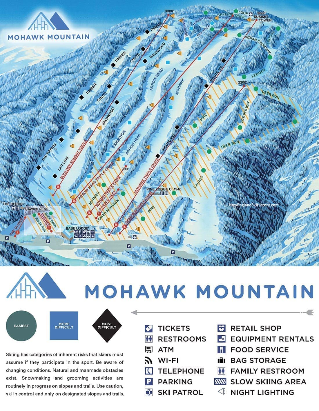 2022-23 Mohawk Mountain Trail Map
