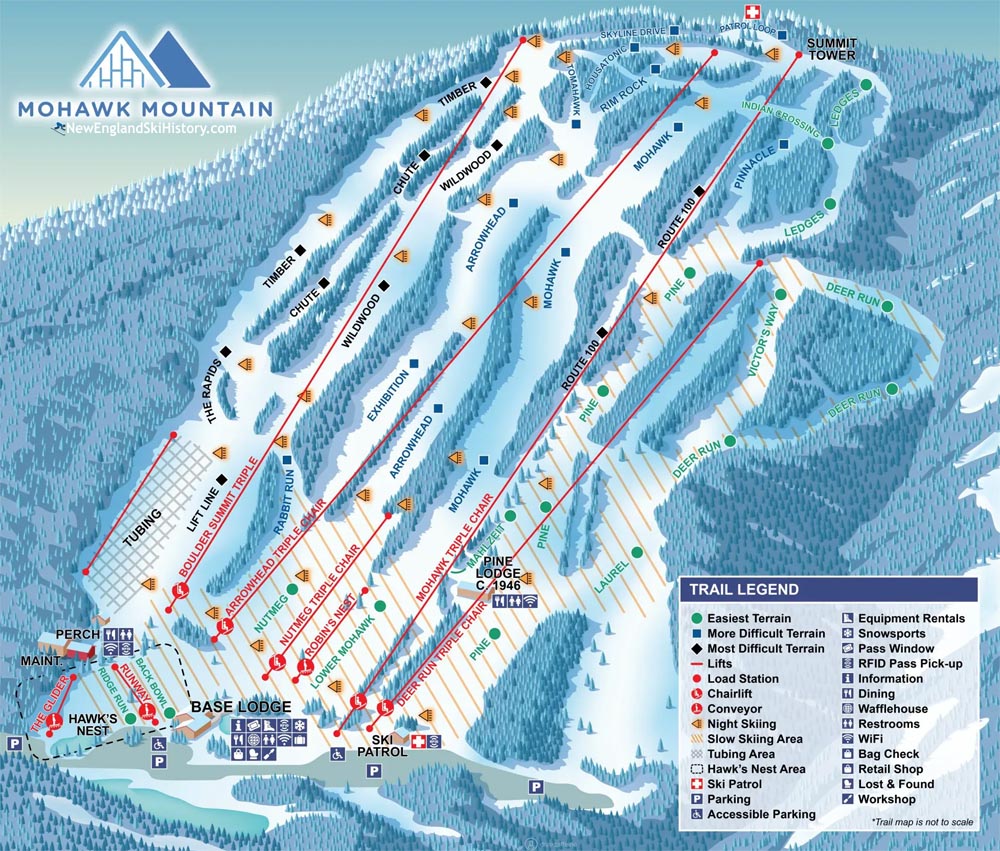 2023-24 Mohawk Mountain Trail Map