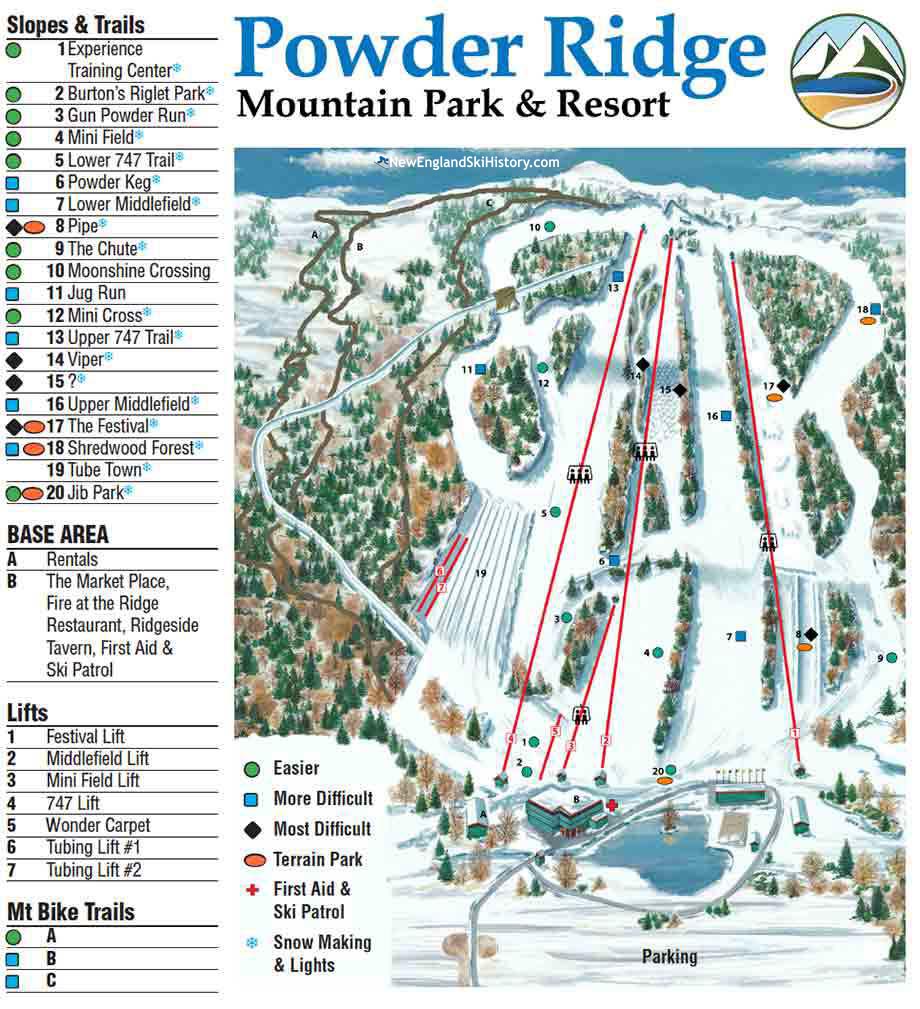 2017-18 Powder Ridge Trail Map