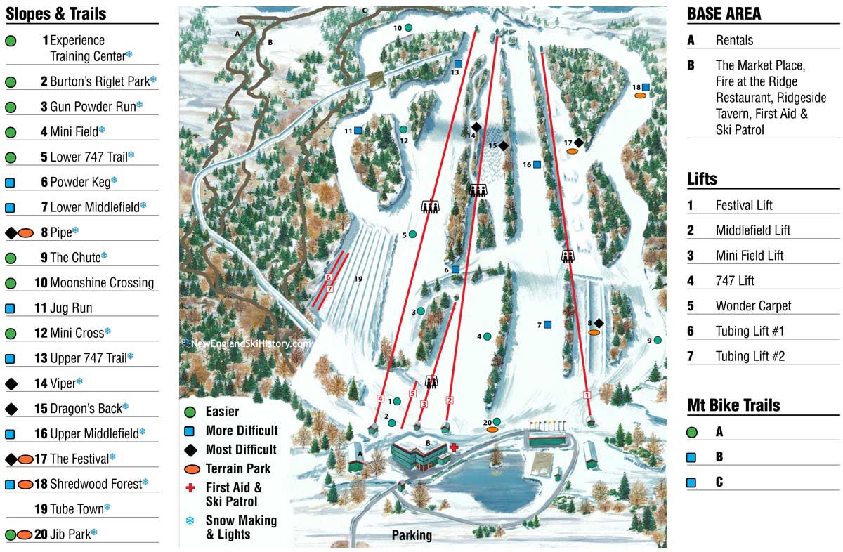 2022-23 Powder Ridge Trail Map