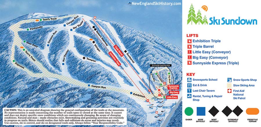 2016-17 Ski Sundown Trail Map