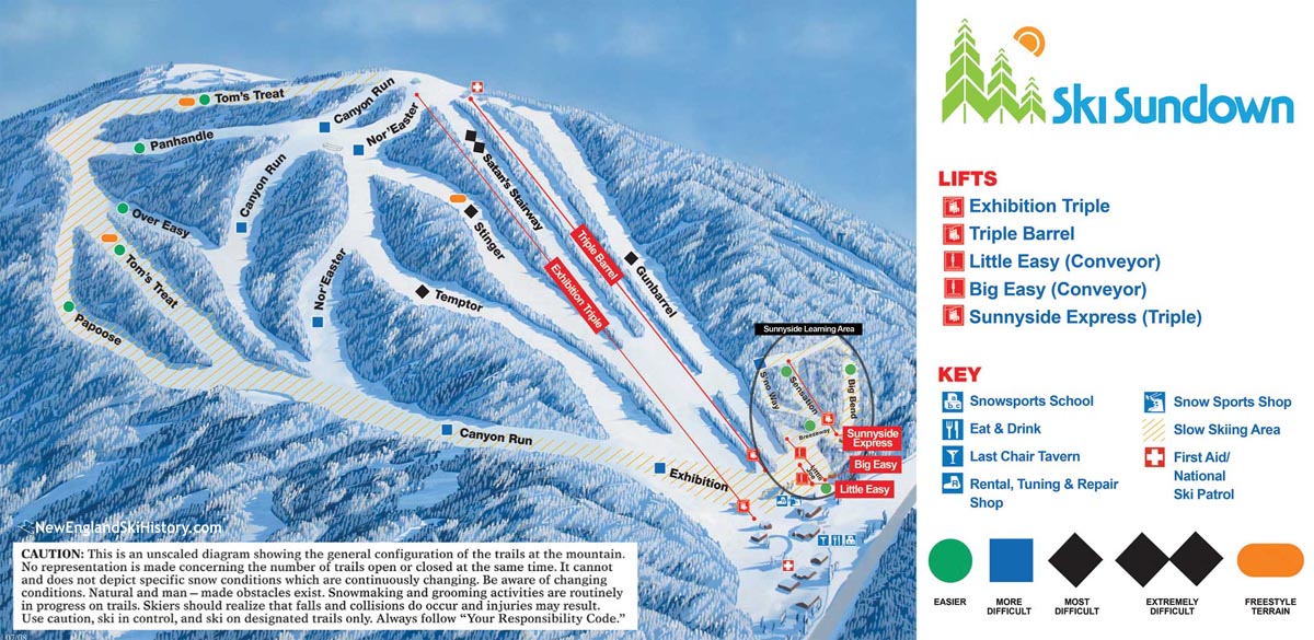 2017-18 Ski Sundown Trail Map