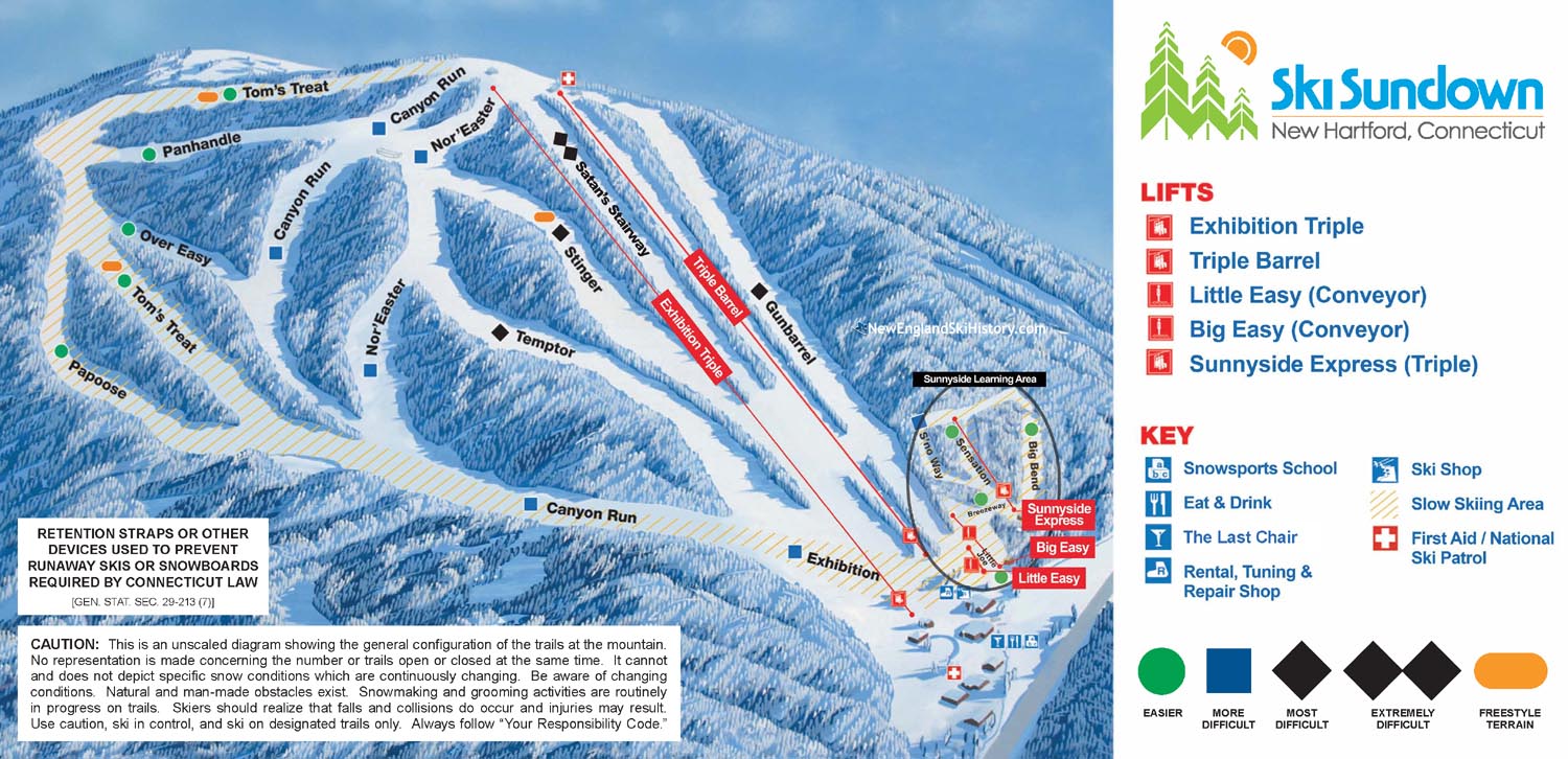 2022-23 Ski Sundown Trail Map