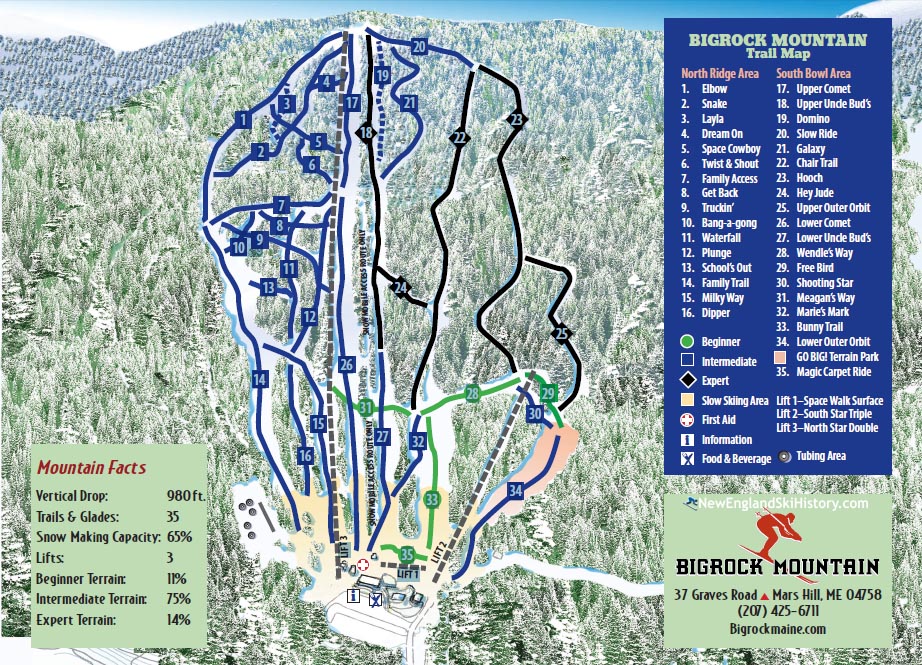 2016-17 Big Rock Trail Map