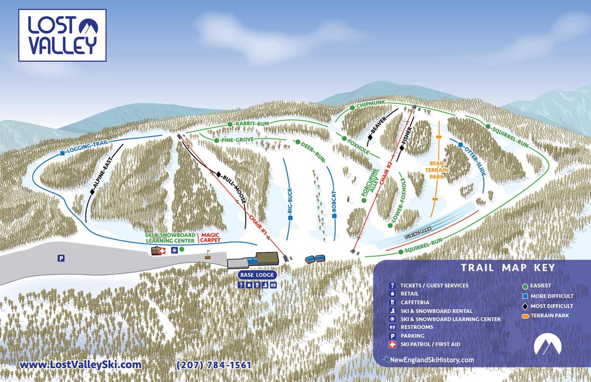 2016-17 Lost Valley Trail Map