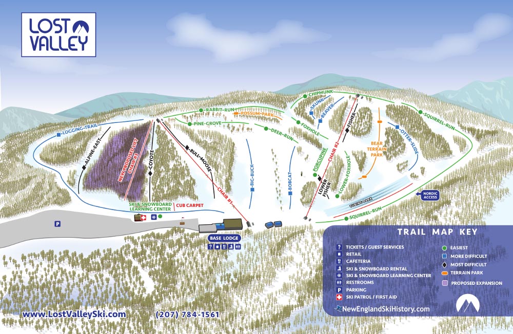 2017-18 Lost Valley Trail Map