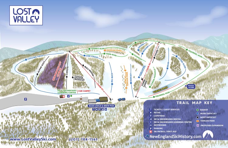 2018-19 Lost Valley Trail Map