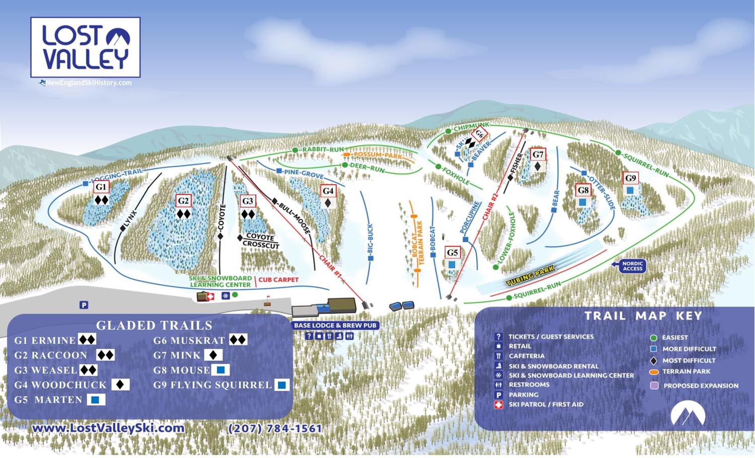 2020-21 Lost Valley Trail Map